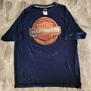 Harley Davidson Chattanooga Tennessee White Lightning Blue Tshirt Sz XL